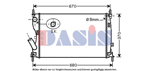 AKS DASIS Radiaator,mootorijahutus 090106N